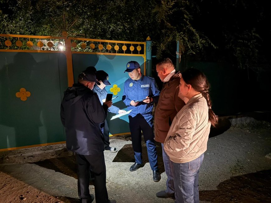 «Қоғам сақшысы» акциясы аясында түнгі рейдтік іс-шара ұйымдастырылды