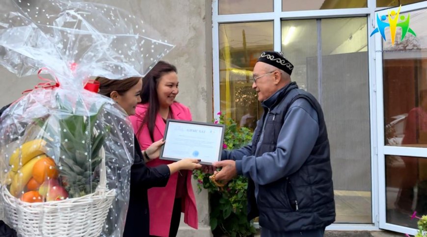 «1 қазан – Қарттар күні» мерекесіне орай Әлімқұлов Нұрсейіт атамызға ізгі сый-құрмет көрсетілді