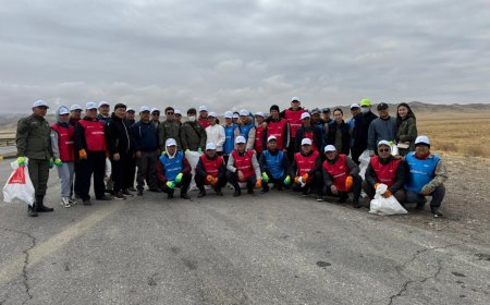 «Таза Qazaqstan» road-эстафетасы Жамбыл ауданында өтті.