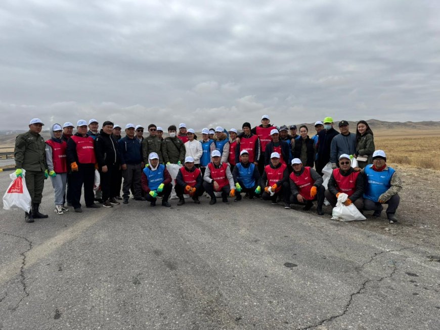 «Таза Qazaqstan» road-эстафетасы Жамбыл ауданында өтті.