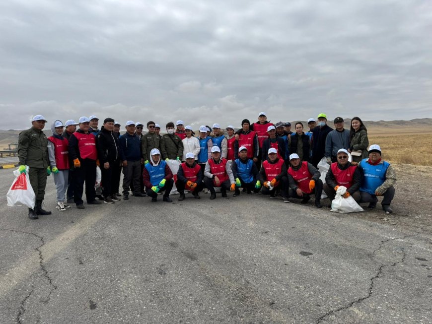 «Таза Qazaqstan» road-эстафетасы Жамбыл ауданында өтті.