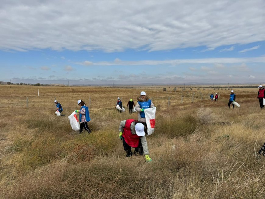«Таза Qazaqstan» road-эстафетасы Жамбыл ауданында өтті.