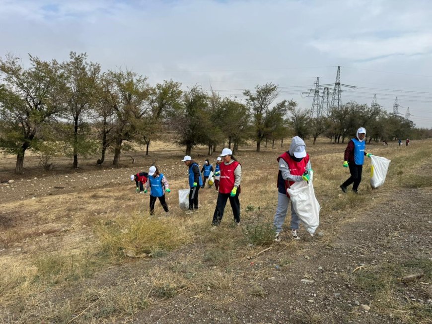«Таза Qazaqstan» road-эстафетасы Жамбыл ауданында өтті.