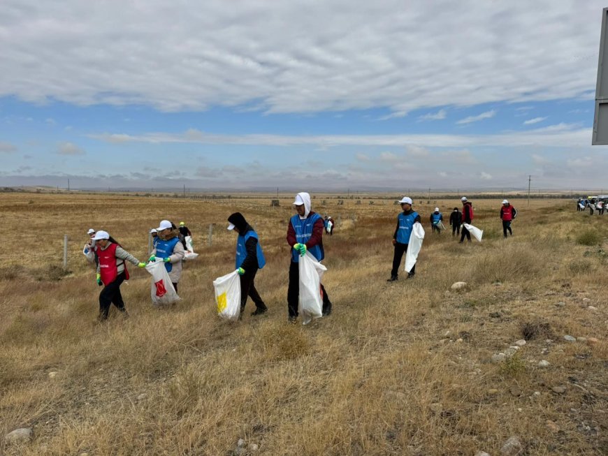 «Таза Qazaqstan» road-эстафетасы Жамбыл ауданында өтті.