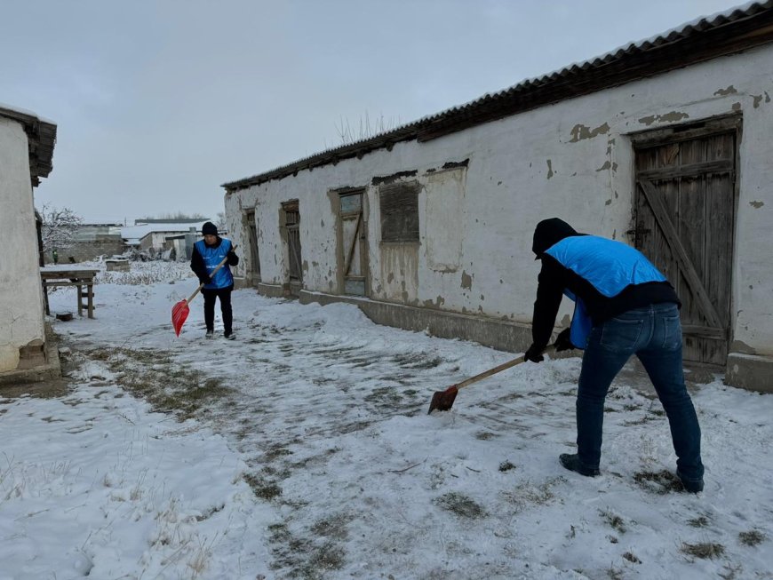 «Таза Бейсенбі» акциясы: қарттар үйлері мен жалғызілікті қарттардың аулалары тазаланды