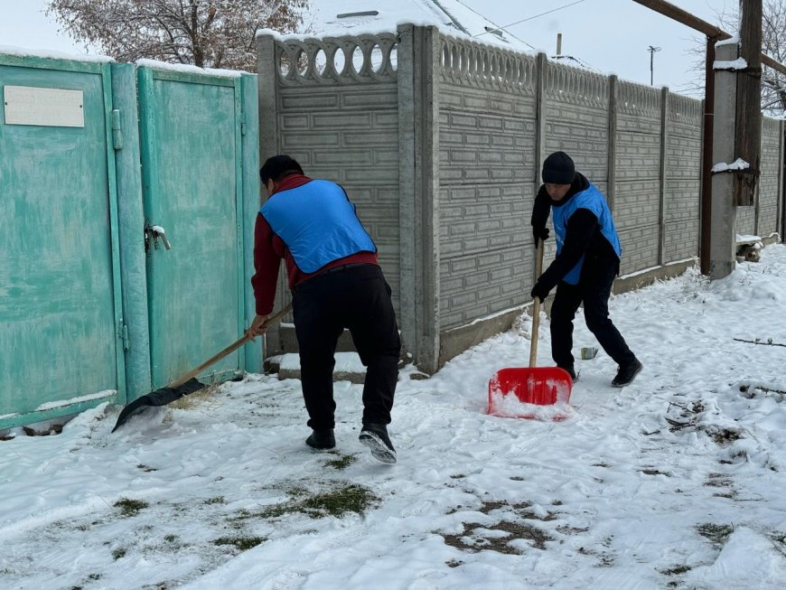 «Таза Бейсенбі» акциясы: қарттар үйлері мен жалғызілікті қарттардың аулалары тазаланды